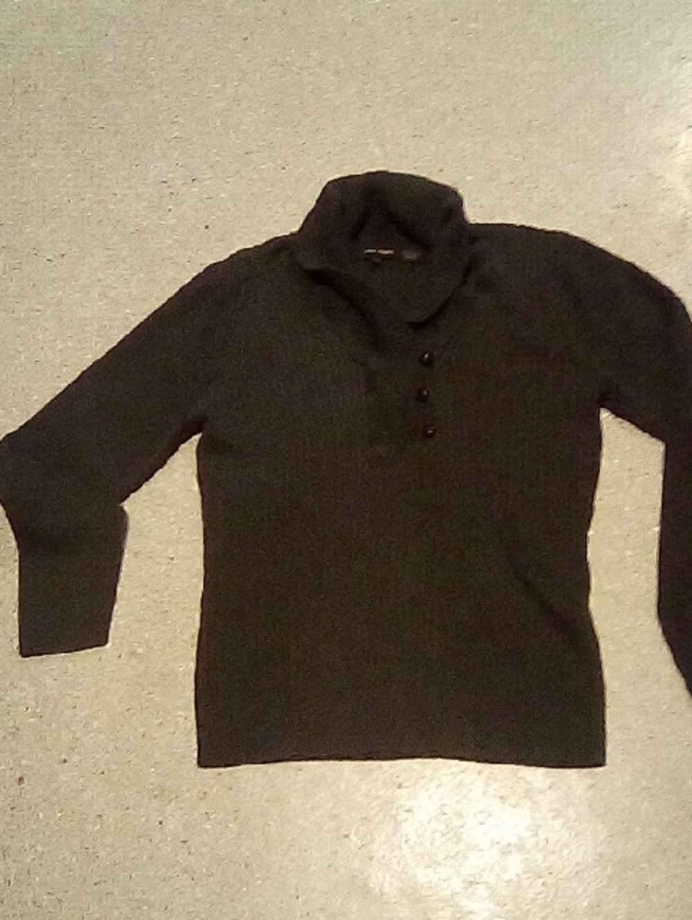 #629 "Jeanne Pierre" Classic Grey Women's Button-Front Sweater